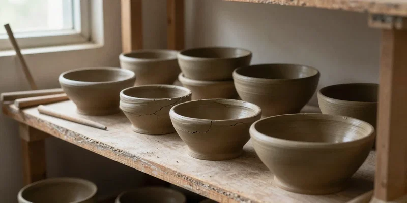 How to Dry Wheel-Thrown Pieces Evenly in a Small Home Studio