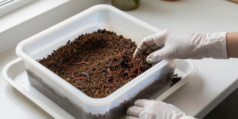 The Easiest Way to Separate Worms from Castings in a Small Indoor Bin