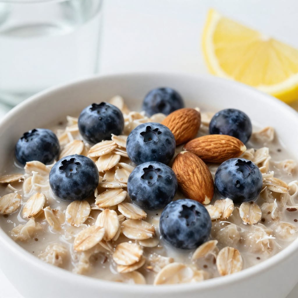 Healthy oatmeal breakfast for recovery
